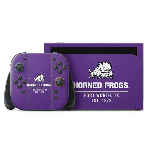 Texas Christian University Horned Frogs Fort Worth Nintendo Switch 2 (2025) with Joy-Con Skin